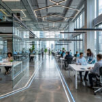 Office space with flexible access to meeting rooms, coworking areas and hot desks