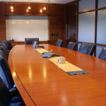 Modern meeting rooms with video conferencing technology and professional facilities